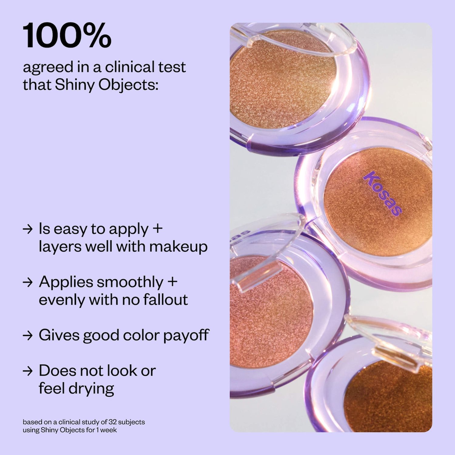 Kosas Shiny Objects Wet Glisten Highlighter Powder - Gilded foto 7