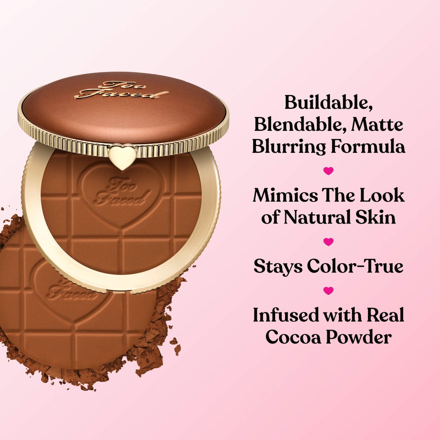 Chocolate Soleil Matte Blurring Bronzer - Too Faced / Bronceador matte difuminador foto 7