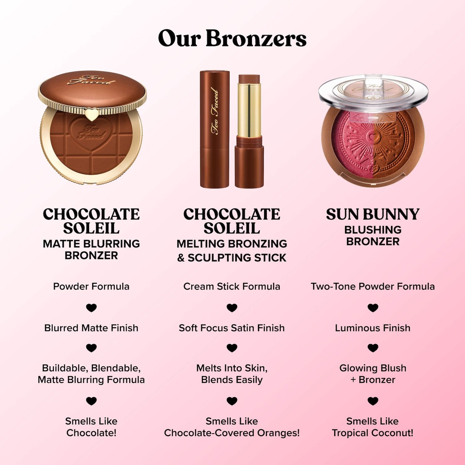 Chocolate Soleil Matte Blurring Bronzer - Too Faced / Bronceador matte difuminador foto 10