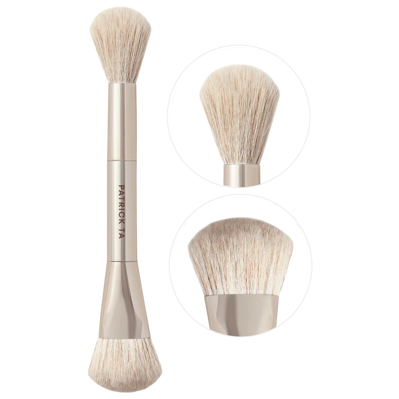 Dual Ended Precision Blush Brush #6 - PATRICK TA / Brocha de dos puntas para rubor en crema y polvo