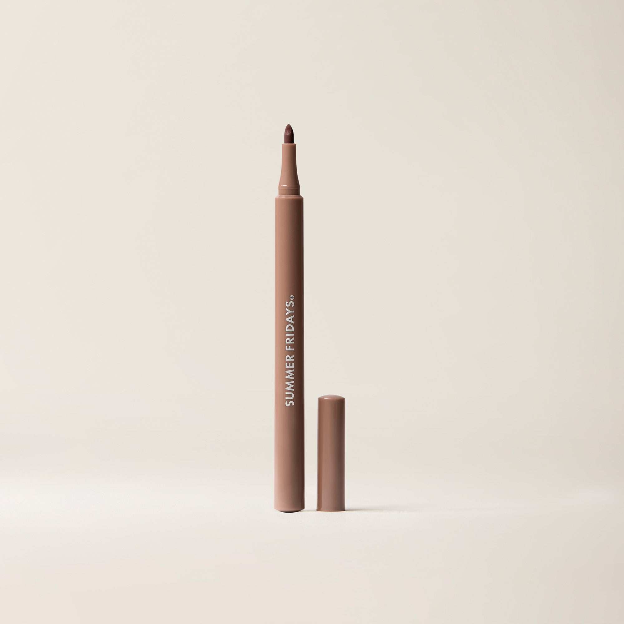 Summer Fridays Flushed Lip Stain 12HR Long-Lasting Lip Tint Almond - Soft Neutral Brown